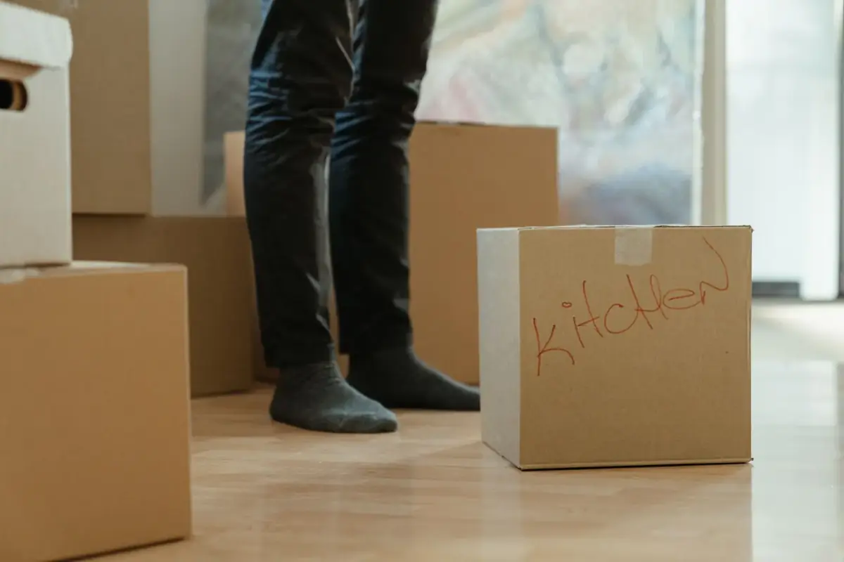 Boxes set down in the right room