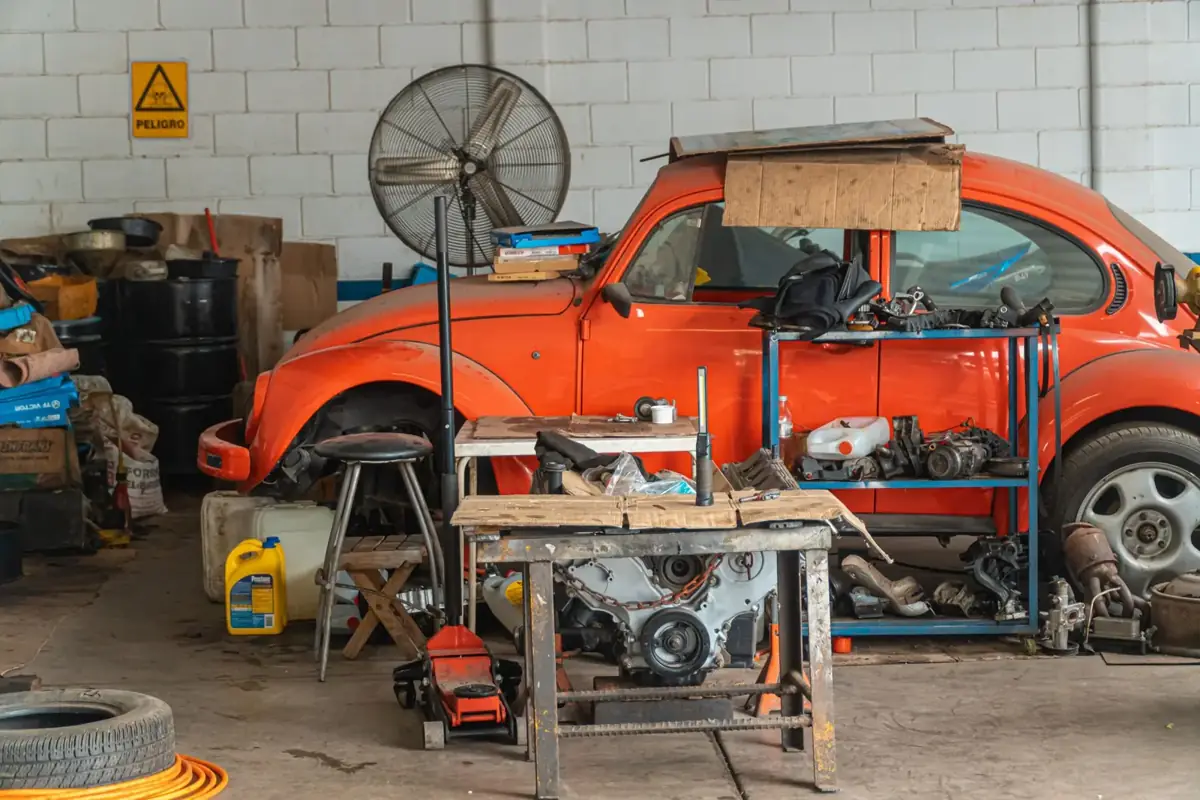 A garage ready to be cleared out